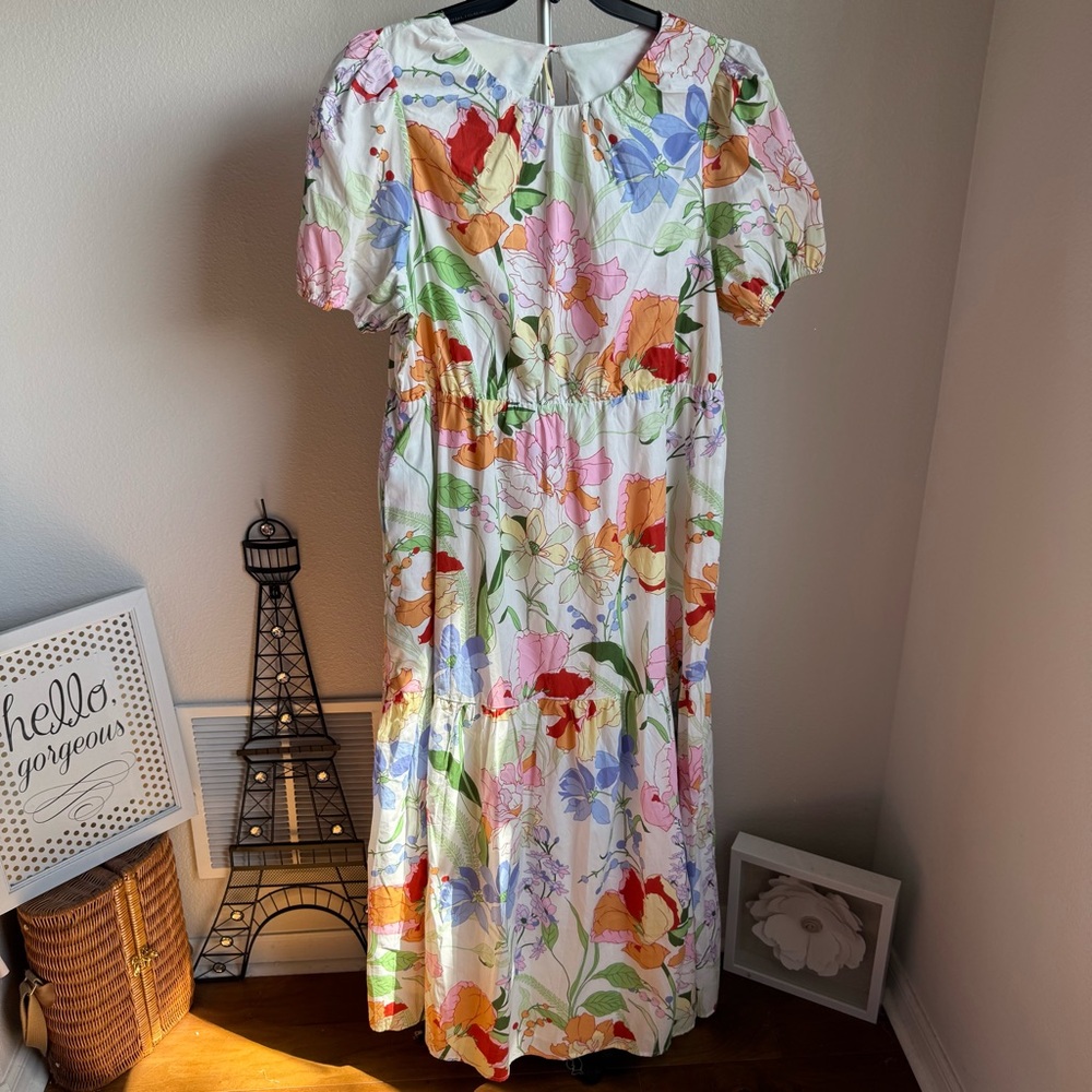 NWT Sugarlips Juliet Floral Garden Becca Tiered Maxi Dress Sz 1X - Picture 6 of 13